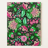 Fleurs de chlipper rose sur noir personnalisées (Dos)