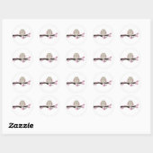 Fleurs de chouette et cerise {rose} | Stickers (Feuille)