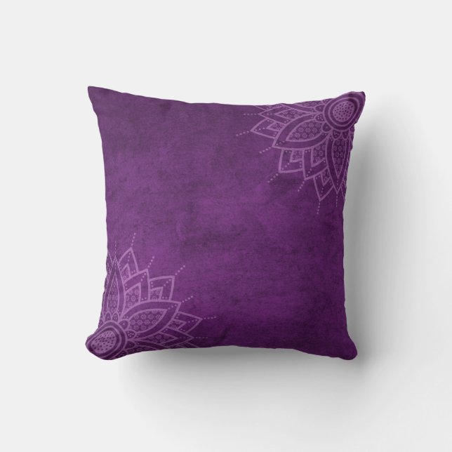 Fleurs de chrysanthème inspirées d'Asie Coussin (Recto)