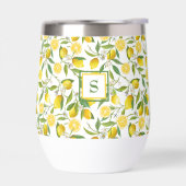 Fleurs de Citron d'Été Monogramme Initiales  (Gauche)