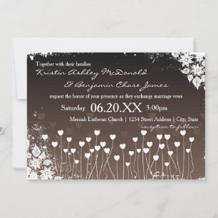 Fleurs de cœur - Faire-part de mariage