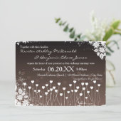 Fleurs de cœur - Faire-part de mariage (Debout devant)