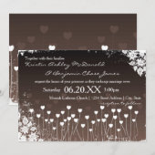 Fleurs de cœur - Faire-part de mariage (Devant / Derrière)