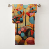 Fleurs de coeur paysage abstrait (En situation)