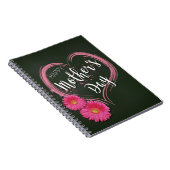 Fleurs de Coeur Rose Fête des Mères - Carnet (Côté Droit)