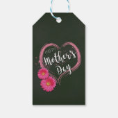 Fleurs de Coeur Rose Fête des Mères - étiquette ca (Dos)