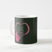 Fleurs de Coeur Rose Fête des Mères - Mug (Devant gauche)