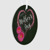 Fleurs de Coeur Rose Fête des Mères - Ornement (devant)