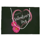 Fleurs de coeur rose Saint Valentin Grand sac cade (Dos)