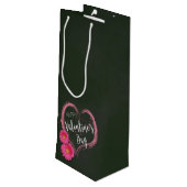 Fleurs de Coeur Rose Saint-Valentin - Sac Cadeau V (Dos Angle)