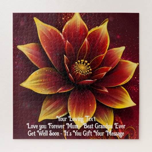 Fleurs de coeur : une surprise de puzzle personnal (Vertical)