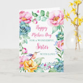 Fleurs de colibri Soeur Bonne carte mère (Fleur jaune)