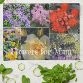 Fleurs de collage florales pour serviette de thé m (Plié)