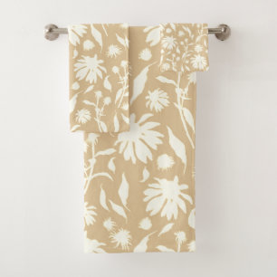 Fleurs de cône blanc élégant et moderne Beige