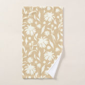 Fleurs de cône blanc élégant et moderne Beige (Serviette à main)