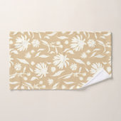 Fleurs de cône blanc élégant et moderne Beige (Serviette à main)