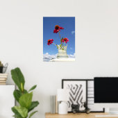 Fleurs de confleurs roses Poster (Bureau à domicile)