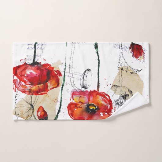 Fleurs de coquelicots (Serviette à main)