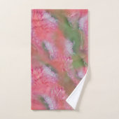 Fleurs de corail, d'herbe et de rose pivoine (Serviette à main)
