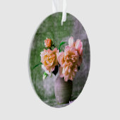 Fleurs de corail en Vase gris rose orange (devant)