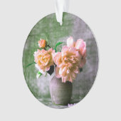 Fleurs de corail en Vase gris rose orange (devant)