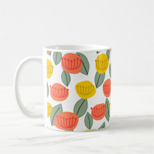 Fleurs de corail et d'or Café Mug