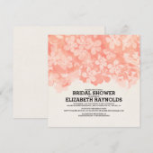 Fleurs de corail Invitations de douche nuptiale (Devant / Derrière)