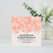 Fleurs de corail Invitations de douche nuptiale (Debout devant)