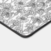 Fleurs de Cornflowers, fleurs sauvages en noir et  (Coin)