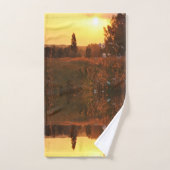 Fleurs de cosmos au coucher du soleil (Serviette à main)