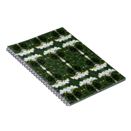 Fleurs de Cosmos blanc Carnet d'art Abstrait (Côté Droit)