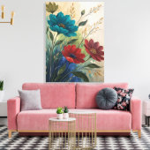 Fleurs de Cosmos Gras Impression de Peinture Abstr (Insitu(Salon))