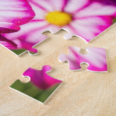 Fleurs De Cosmos Rose Et Blanc Puzzle Jigsaw (Côté)