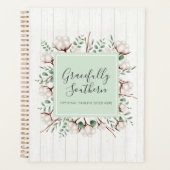 Fleurs de coton rustiques du Sud sur du bois de gr (Devant)