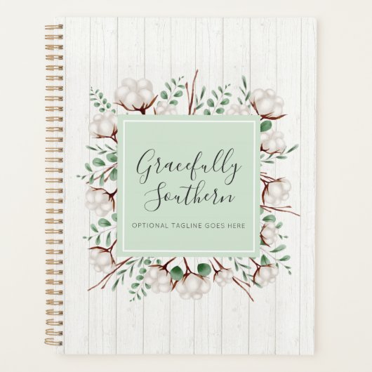 Fleurs de coton rustiques du Sud sur le bois de la (Devant)