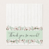 Fleurs de coton rustiques du Sud sur Merci de bois (Outside Unfolded)