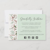 Fleurs de coton rustiques du Sud sur Merci de bois (Dos)