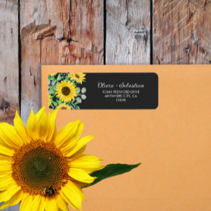 Fleurs de couleur aquarelle   Étiquette d'adresse 