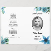 FLEURS DE COULEUR D'EAU | Modèle du programme funé (Devant)