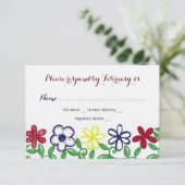 Fleurs de couleurs primaires lumineuses RSVP (Debout devant)