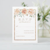 Fleurs de crème Aquarelle Mariage de cadre RSVP (Debout devant)