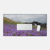 Fleurs de crocus à Velika Planina, Slovénie (Clavier et souris)