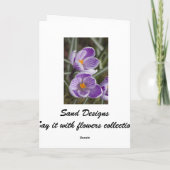 Fleurs de crocus violettes ... carte de Pâques (Dos)