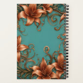 Fleurs de cuivre sur journal turquoise avec Jésus (Verso)