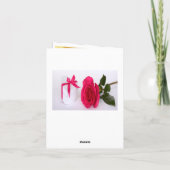 fleurs de dahlia carte photo Merci (Dos)