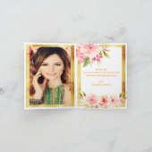 fleurs de dahlia carte photo Merci (Intérieur)