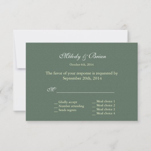 fleurs de dandelion sauvage RSVP mariage (Devant)