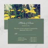 fleurs de dandelion sauvage RSVP mariage (Devant / Derrière)