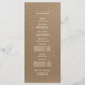 Fleurs de dentelle | Programmes de mariage en papi (Dos)