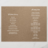 Fleurs de dentelle | Programmes de mariage pliés p (Dos)